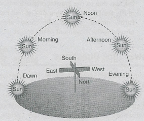 WBBSE Solutions For Class 9 Geography And Environment Chapter 2 Movements Of The Earth Apparent daily motion of the sun