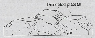 WBBSE Solutions For Class 9 Geography And Environment Chapter 4 Geomorphic Process And Landforms Of The Earth Dissected plateau