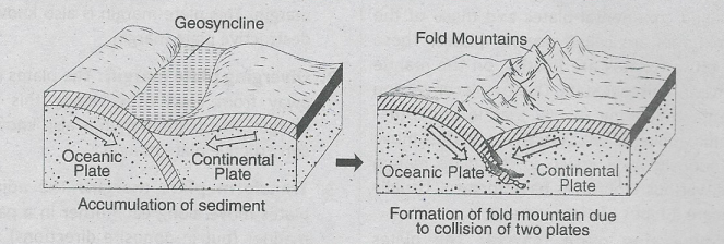 WBBSE Solutions For Class 9 Geography And Environment Chapter 4 Geomorphic Process And Landforms Of The Earth Formation of fold mountains ..