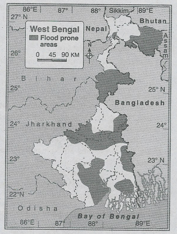 WBBSE Solutions For Class 9 Geography And Environment Chapter 6 hazard and disasters the flood prone areas of west bengal