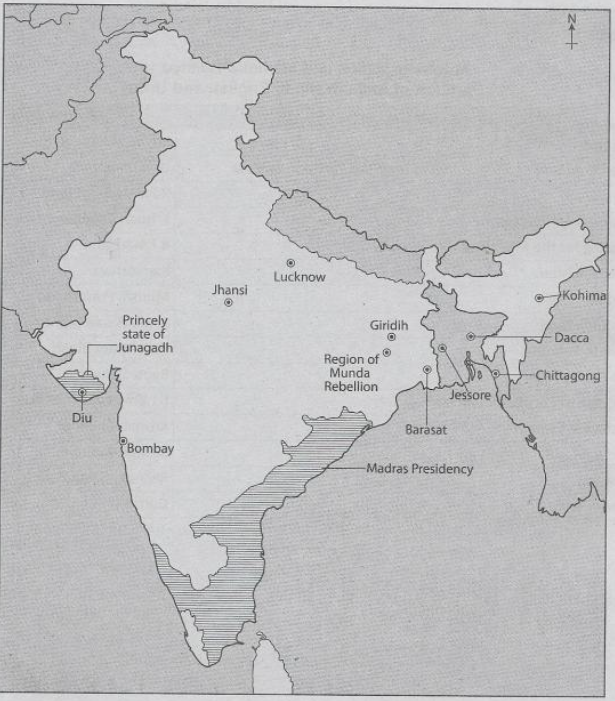 WBBSE Solutions For Class 10 History Outline Map Of India 1 