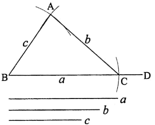 WBBSE Solutions For Class 7 Maths Geometry Chapter 2 Miscellaneous Constructions Exercise 2 Construct A Triangle When The Lengths of Its Three Sides