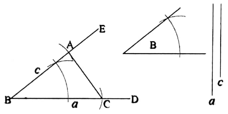 WBBSE Solutions For Class 7 Maths Geometry Chapter 2 Miscellaneous Constructions Exercise 2 Construct A Triangle When The Lengths of Its Two Sides