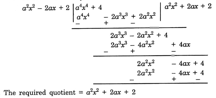 WBBSE Solutions For Class 8 Maths Algebra Chapter 4 Division Of Polynomials ex 6