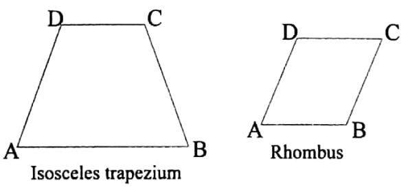 WBBSE Solutions For Class 8 Maths Geometry Chapter 1 Angles Isosceles trapezium and Rhombus