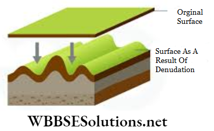 WBBSE Solutions For Class 9 Geography And Environment Chapter 4 Geomorphic Process And Landforms Of The Earth Erosinal residual Mountain formed as a result of differing hardness of rocks