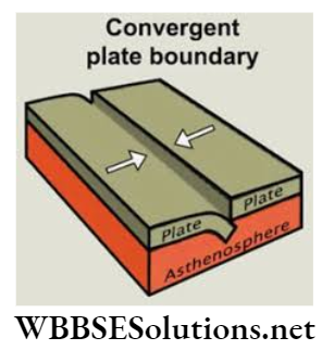 WBBSE Solutions For Class 9 Geography And Environment Chapter 4 Geomorphic Process And Landforms Of The Earth Volcanic eruption in converging plate boundary