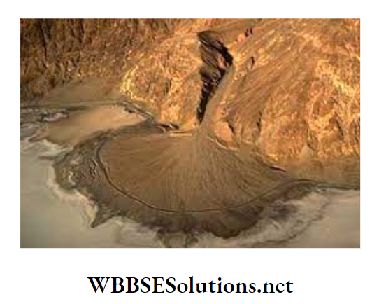 WBBSE Solutions For Class 7 Geography Chapter 5 River Topic B Works Of River And Its Influences On Our Life Alluvial fan
