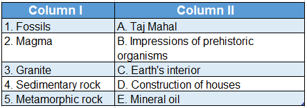 WBBSE Solutions For Class 7 Geography Chapter 6 Rock And Soil Topic A Rock Match the Columns