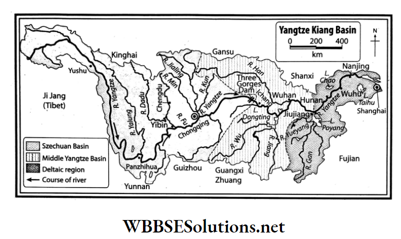 WBBSE Solutions For Class 7 Geography Chapter 9 Continent Of Asia Topic B Yangtze River Basin Of China Yangtze Kiang basin in china
