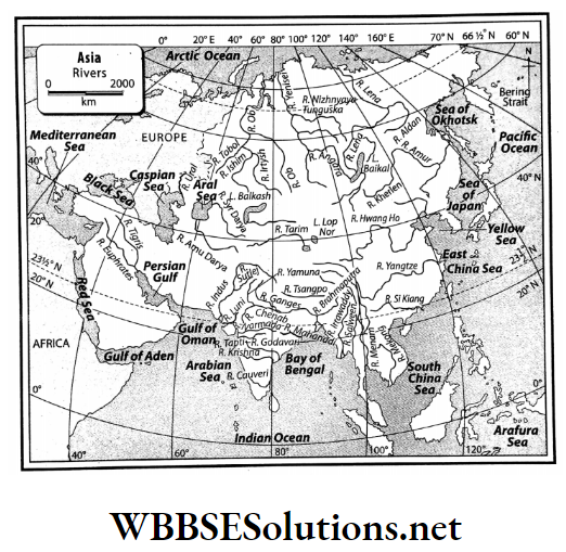 WBBSE Solutions For Class 7 Geography Chapter 9 Topic A Revolution Of The Earth Rivers of Asia
