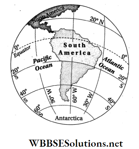 WBBSE Solutions For Class 8 Geography Chapter 10 Topic A General Introduction And Physical Environment Of South America Geographical location of south america