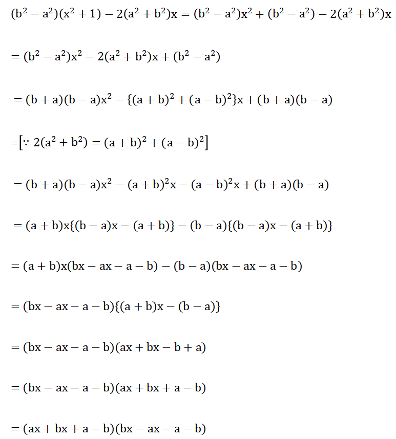 WBBSE Solutions For Class 9 Maths Algebra Chapter 2 Factorization Question 37