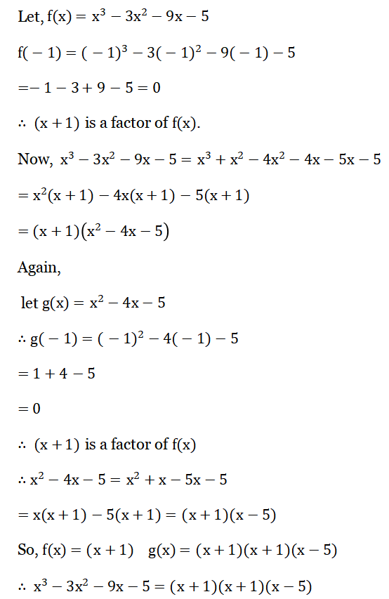 WBBSE Solutions For Class 9 Maths Algebra Chapter 2 Factorization Question 4