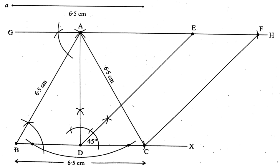 WBBSE Solutions For Class 9 Maths Solid Geometry Chapter 5 Construction Drawing Of Parallelograms Equal To The Area Of A Given Triangle Question 4