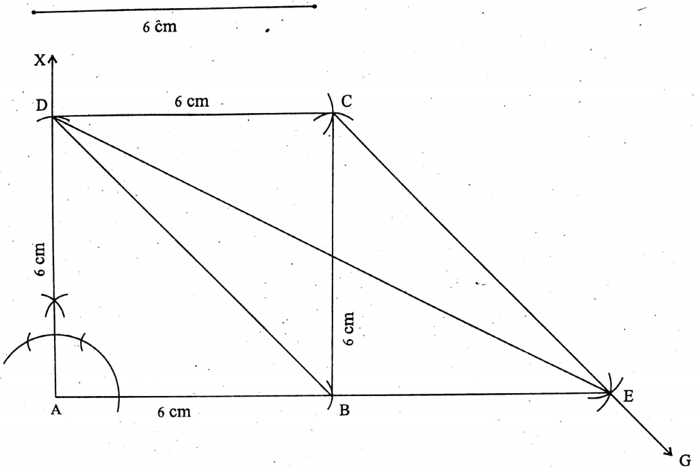 WBBSE Solutions For Class 9 Maths Solid Geometry Chapter 6 Construction Drawing Of Triangles Equal To The Area Of A Given Quadrilateral Question 4