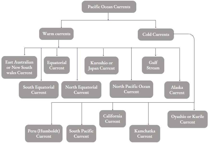 WBBSE Solutions Class 10 geography and environment chapter 3 Hydrosphere Pacific Ocean Currents