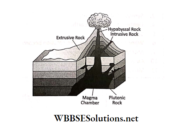 WBBSE Solutions Class 6 School Science Chapter 4 Rocks and Minerals extrusive igneous rocks