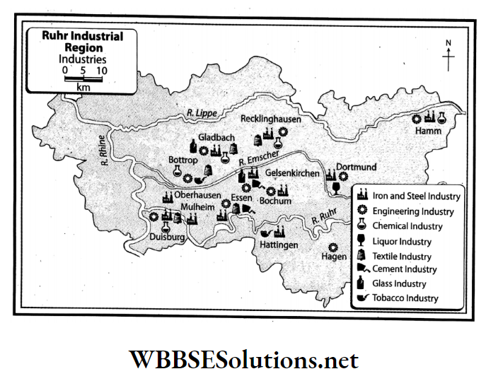 WBBSE Solutions for Class 7 Geography Chapter 11 Continent Of Europe Topic B Topic B Ruhr Industrial Region Ruhar Industrial Region