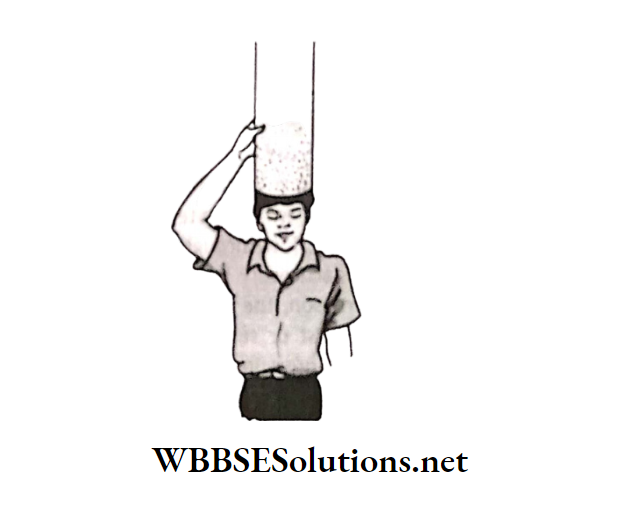 WBBSE Solutions for class 6 chapter 7 Statics and dynamic of fluid(liquid and gas) long cylinder standing on it filled with air