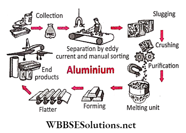WBBSE Solutions for class 6 school science chapter 12 waste products recycling aluminium