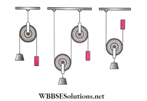 WBBSE Solutions for school science class 6 chapter 9 common machines identify the fixed pulleys
