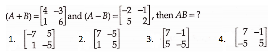 Class-12-Maths Algebra Exercise 1 Question 1 Square matrices