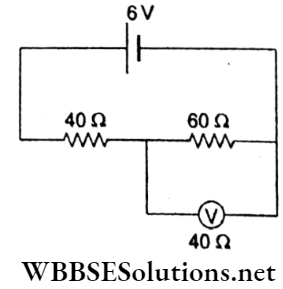 Current Electricity Multiple Choice Questions And Answers Voltmeter In The Given Circuit Q 40