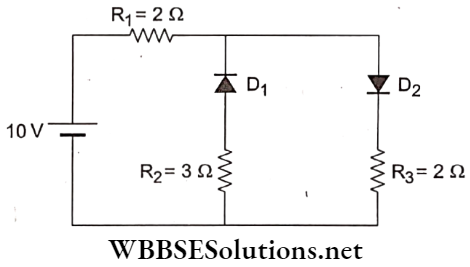 Semiconductors Multiple Choice Questions And Answers Circuit Has Two Ideal Diodes Q43