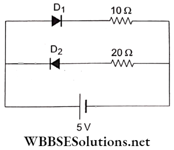 Semiconductors Multiple Choice Questions And Answers Two Ideal Diodes Connected To A Battery Q41