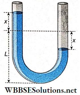 Simple Harmonic Motion Oscillation Of A Liquid In U Tube