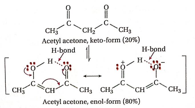 Chemical Bonding And Molecular Structure Intermolecular Enol form of acetyl acetone