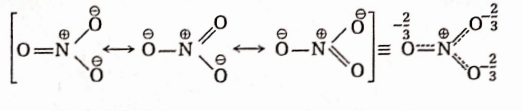 Chemical Bonding And Molecular Structure The three Nitrogen Oxygen Bond In NO-3 ion are equal in length