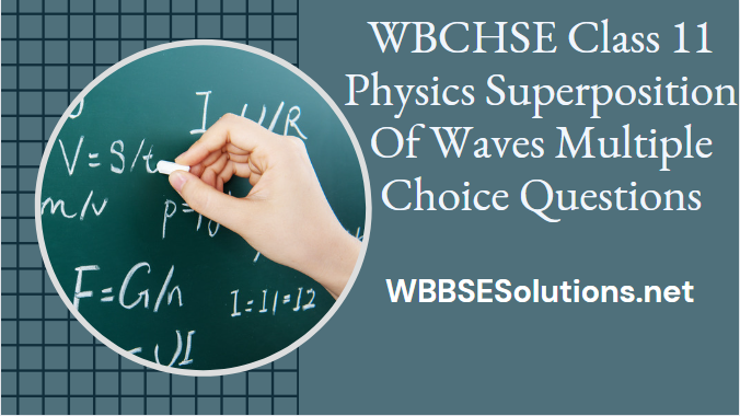 WBCHSE Class 11 Physics Superposition Of Waves Multiple Choice Questions